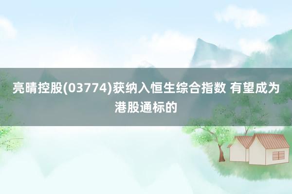 亮晴控股(03774)获纳入恒生综合指数 有望成为港股通标的