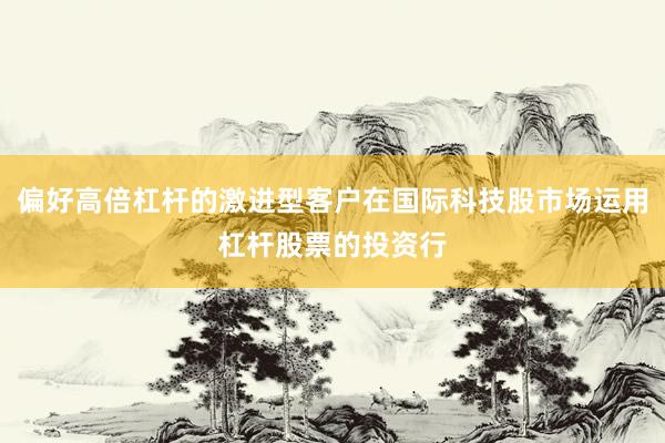 偏好高倍杠杆的激进型客户在国际科技股市场运用杠杆股票的投资行