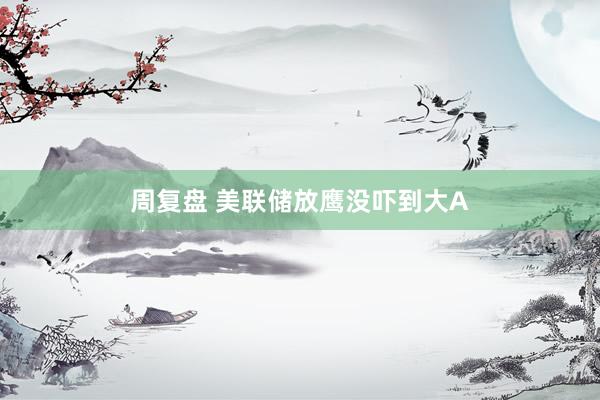 周复盘 美联储放鹰没吓到大A