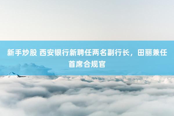 新手炒股 西安银行新聘任两名副行长，田丽兼任首席合规官