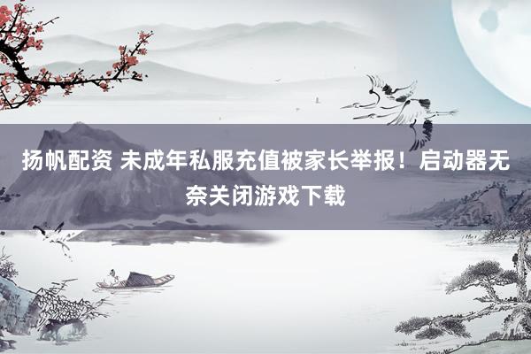扬帆配资 未成年私服充值被家长举报!启动器无奈关闭游戏下载